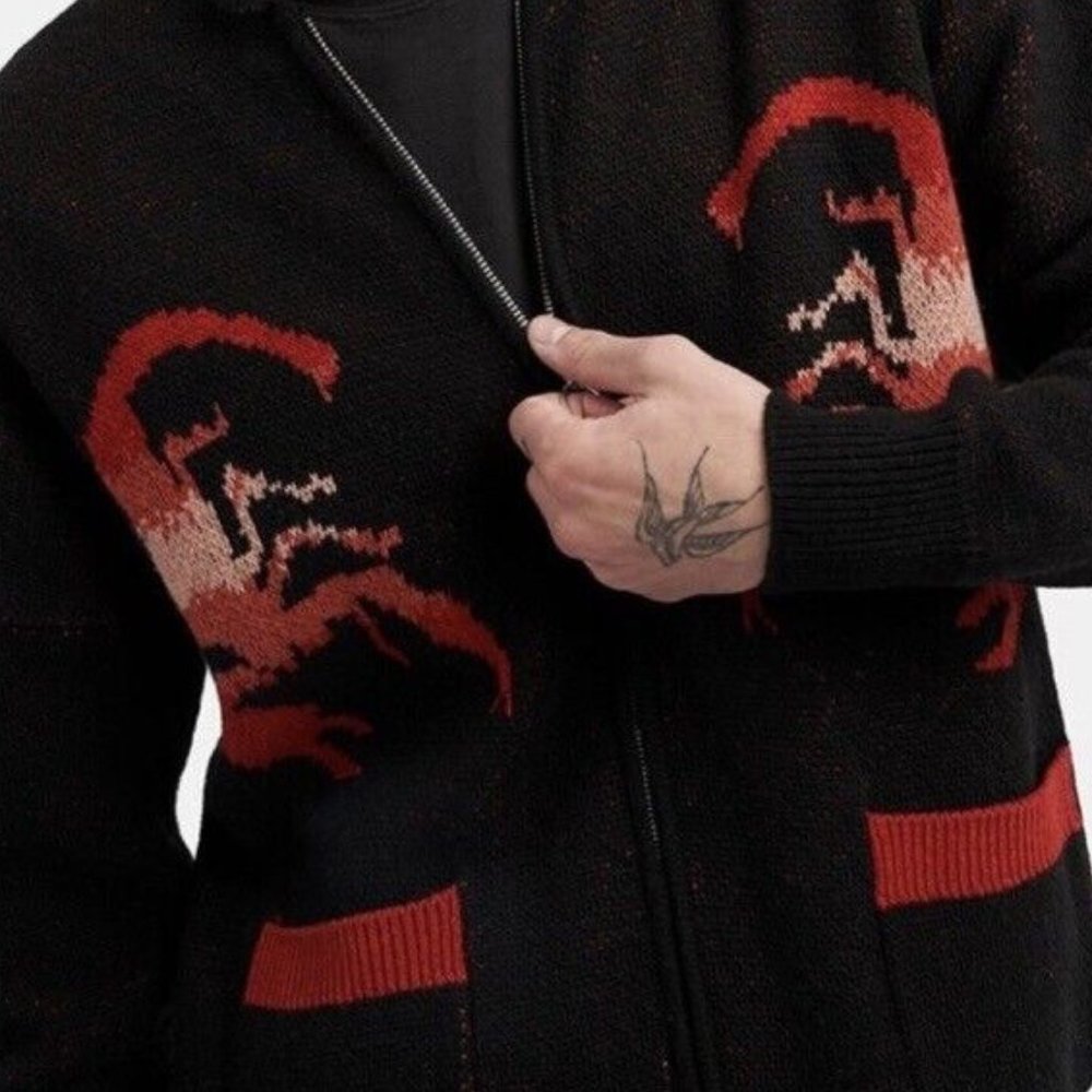 NWT SPIRIT JERSEY ~ WRATH SCORPION CARDIGAN SWEATER ~ XXL ~ ZIPPER ~ POCKETS - Picture 3 of 9